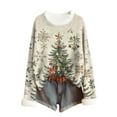 thumbnail image 1 of Fall Saving Talove Long Sleeve Shirts for Women Graphic Printed Sweatshirt Women Fall Clothes Tunic Tops Casual Fall Lightweight Womens Tops Dressy Casual Plus Size Christmas Shirts, 1 of 6