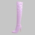 thumbnail image 1 of Fall Saving! Tuobarr Boots for Women Heels, Women Shoes Sexy Winter Pointed Thin High-Heeled Women's Boots, Purple US Size 8.5, 1 of 5