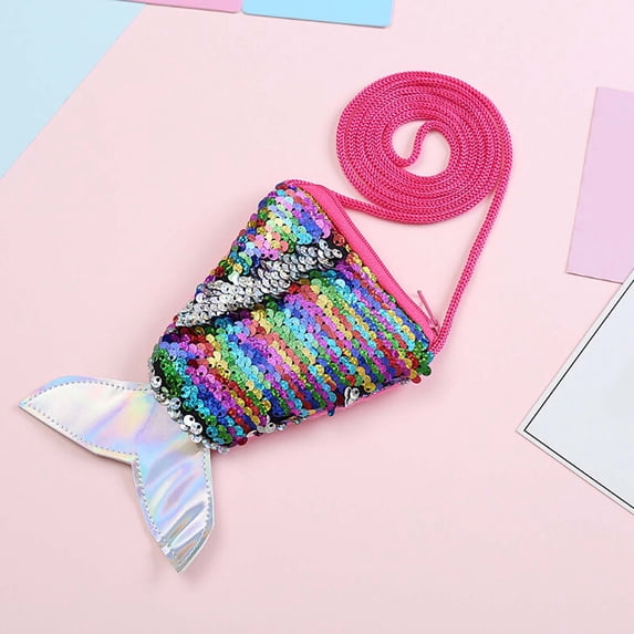Fall Saving! Tuobarr Crossbody Bags for Women Trendy, Sequins Children Coin Purses Handbags Zipper Wallets Cute Pouch Key Packet, G