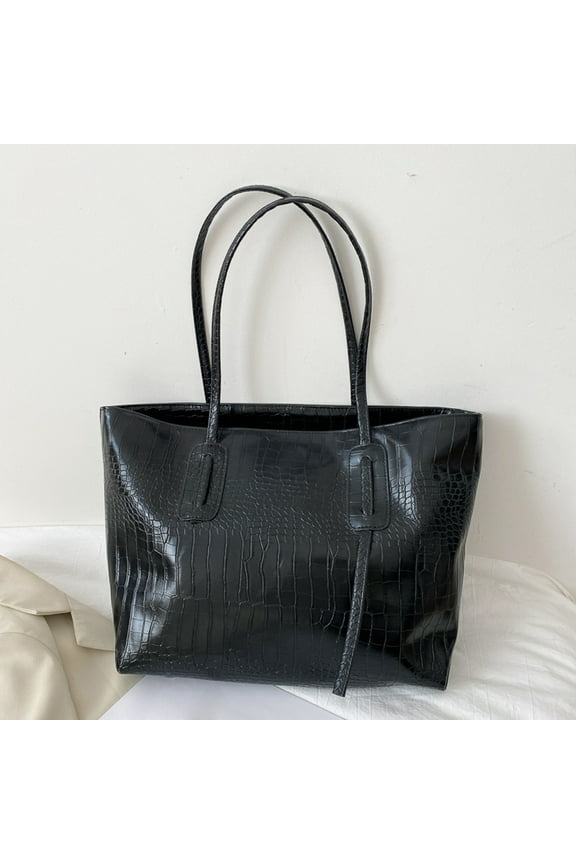 Fall Saving! Tuobarr Tote Bag for Women, Fashion Casual Large Capacity Soft Leather Tote Bag Elegant Shopper Shoulder Bag Big Capacity Tassel Handbag, Black