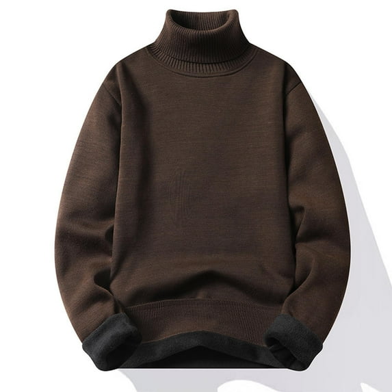 TAGOLD Men Fall Winter Sweater Tops,Man Solid Color Knit Choker Sweater
