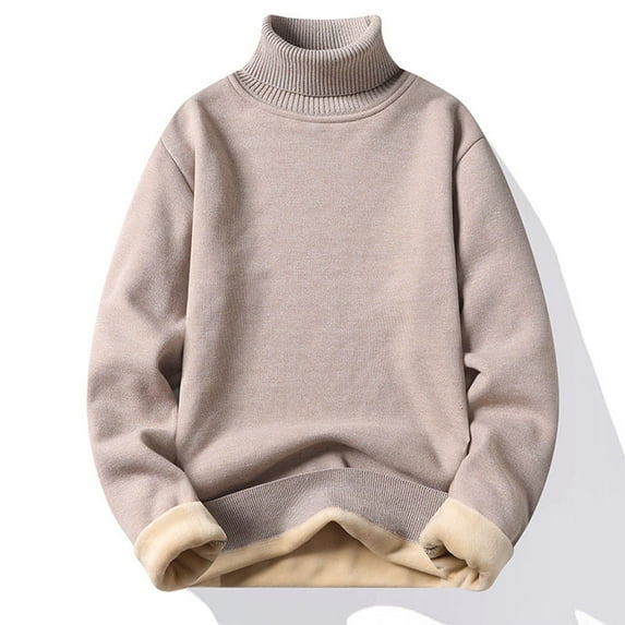 TAGOLD Men Fall Winter Sweater Tops,Man Solid Color Knit Choker Sweater