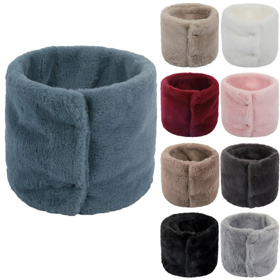 Winter Scarf With Warmth And Plush Same Gender Design Protection High Neck Thick Yarn Single Circle Solid Color And Neck Cover