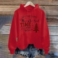 thumbnail image 1 of Fall Savings Clearacne Hoodie Sweatshirt for Women Women's IT'S THE MOST Wonderful TIME Of THE Year Letter Print Fashion Casual Long Sleeve Hoodie Top Sweatshirt With Pockets, 1 of 3