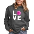 thumbnail image 1 of Fall Savings Clearacne Women Hoodies LOVE Volleyball Long Sleeve Hoodie With Pockets For Teen Girls Female Fans Sweatshirt Hoodie, 1 of 4