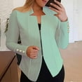 thumbnail image 1 of Fall Savings Clearacne Women's Blazers & Suit Jackets Women's Autumn Solid Color Zippered Button Suit Jacket, 1 of 4