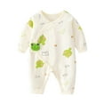 thumbnail image 1 of abtuhar Baby Romper,Toddler Kids Boys Girls Long Sleeved Polka Printed Bodysuit Bag And Bottom Coat Baby Girl Romper Beige 1-3 Months, 1 of 3