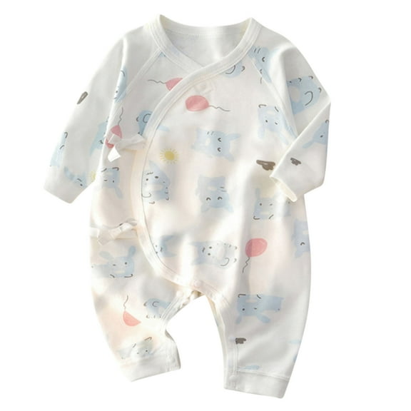 abtuhar Toddler Rompers for Girls,Baby New Onesie Newborn Climbing Clothes Short Sleeve Thin Clothes Bag Fart Clothes White 1-3 Months