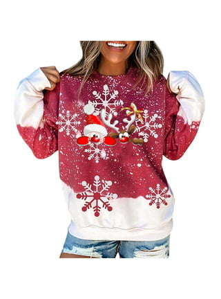 IHGFTRTH Christmas Women And Men Long Sleeve Deer Printed Hoodies  Drawstring,under 15 dollar items,womens plus,promo codes for today,womwn's  tops clearance