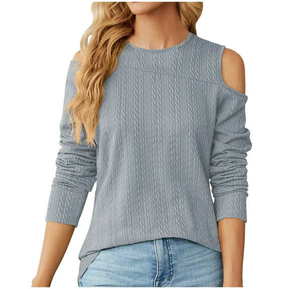 Womens Knit Tops Plus Size Off Shoulder Shirts 2025 Trendy Y2k Tshirts Casual Tunic Top Dressy Basic Tops Blouses