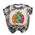 thumbnail image 1 of Fall Savings Clearance!ZQGJB Happy Fall Y'all Graphic Shirts for Women Thanksgiving Pumpkin Short Sleeve Bleached Tee Shirts Tops Funny Halloween T Shirt Top, 1 of 6