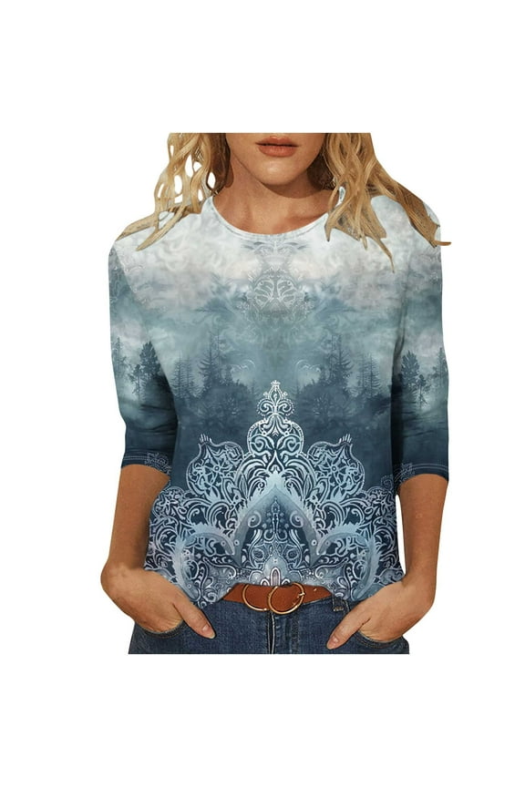 Fall Blouses for Women 2025 Womens Tops Trendy Fall Womens Fall 3/4 Sleeve Tops 2025 Women's Blouse My Orders Trending Gifts