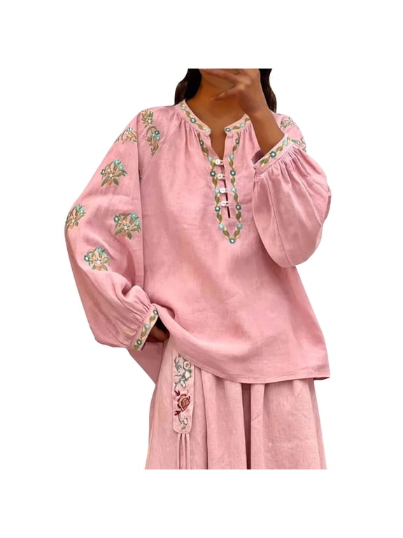 Fall Shirts for Women 2025 Women's Fall T Shirts Womens 3/4 Length Sleeve Tops Womens Blouses My Reorder List Trending Gifts