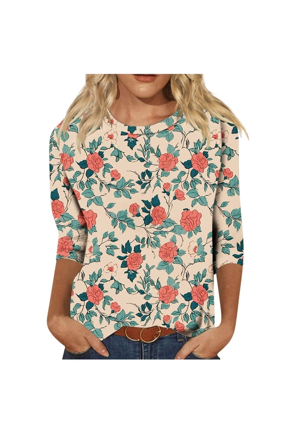 Fall Shirts for Women V Neck Womens Tops Fall 2025 Quarter Sleeve Tops Blouses New & Trending Gifts