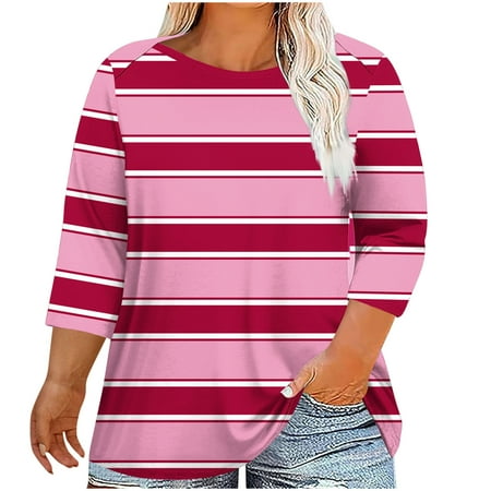 Spring Shirts for Women Vneck Womens Tops Trendy Spring 3/4 Sleeve Tops Women's Blouses Reorder Items Trending Gifts