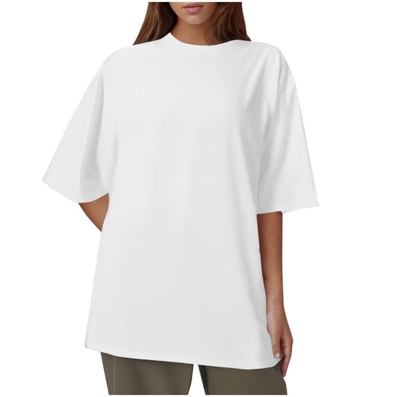 Spring T Shirts for Women Shirts Spring Plus Size Women 3/4 Sleeve Tops Loose Fit Womens Blouses My Reorder List Gifts