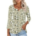 thumbnail image 1 of Spring Top Womens Tops Trendy Dressy Womens 3/4 Sleeve Tops Casual Spring Women's Blouses Get it Fast Gifts, 1 of 6