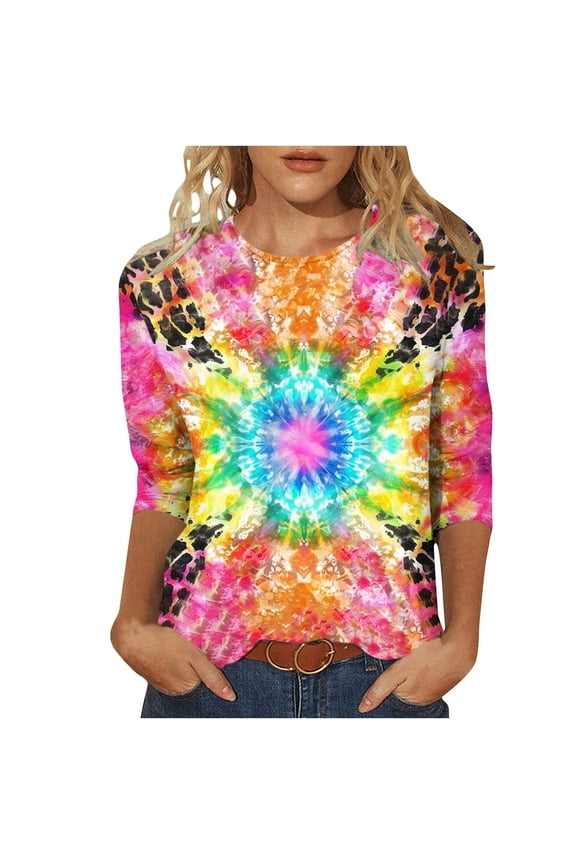 Fall Tops Womens Shirts Fall 3 Quarter Length Sleeve Tunic Tops for Women Blouses Casual Dressy reorders Trending Gifts