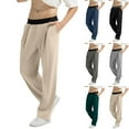 thumbnail image 1 of Horkkom Suit Pants for Men Elastic Waist Casual Dress Pants Loose Pleated Pants with Pockets L, 1 of 8