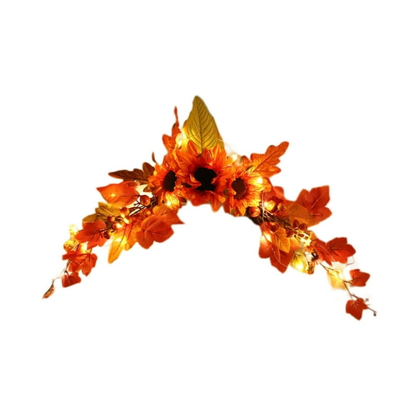 JOGZMZ Artificial Flower Sunflower Door Lintel Maple Leaf Thanksgiving Holiday Decorations