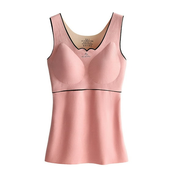Lulshou Thermal Lace-Trimmed Camisole for Cold Weather Layering Women's Winter Self-heating Lace Warm And Seamless Fleece Bottoming Cold-proof Vest