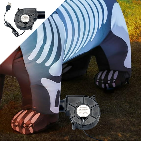 Fall Savings! PRETXORVE 75Mm X 30Mm Fan Cool Down Fan (With Drive Speed Controller), Camping Outdoor Barbecue, Turbo Blower with Gas Outlet, for Inflatable Toys to Inflate Quickly