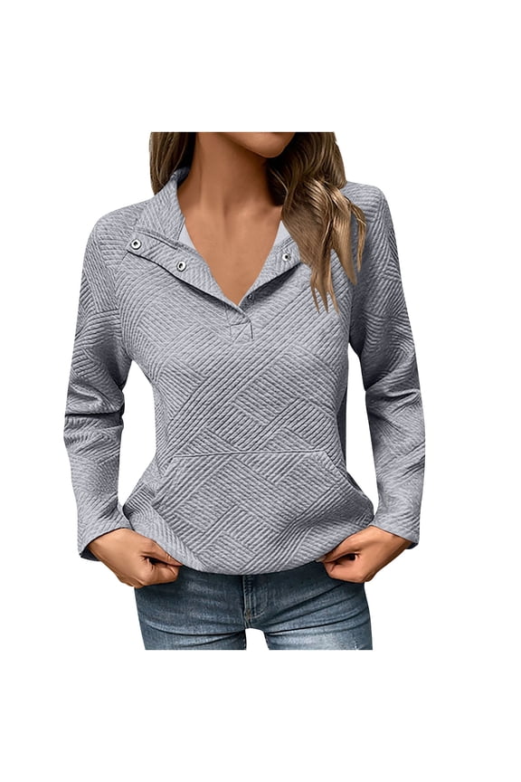 Fall Pohista Autumn Clothing Pull Hoodies for Women Tops Long Sleeve Blouses Fall Tshirts Shirts for Women 2025 My Orders Delivery