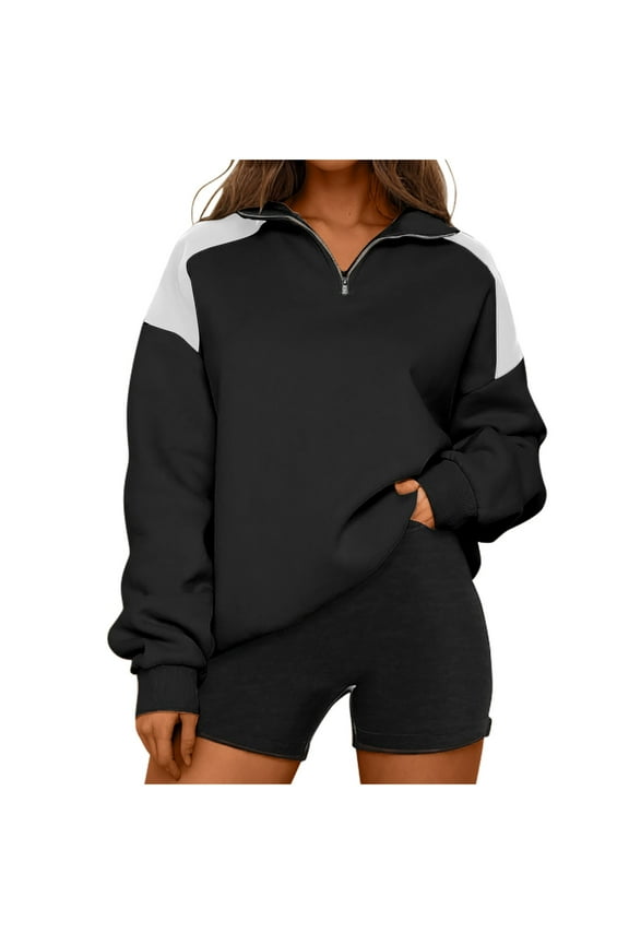 Fall Pohista Autumn Clothing Women Sweatshirt Zip up Women's Shirts Women's Tops Long Sleeve Womens Blouses My Items Ordered by Me Recently