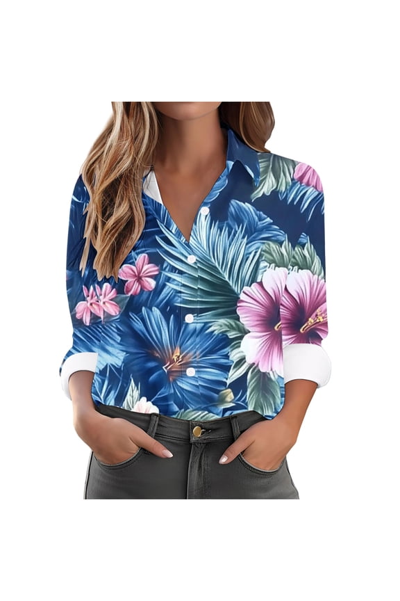 Fall Pohista Women's Shirts Fall Long Sleeve Shirts Women's Blouses New Arrivals Fall Ladies Tops and Blouses