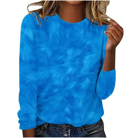 Fall Pohista Women's Tops Womens Long Sleeve Tops Casual Fitted Women's Blouses Dressy Casual Chiffon My Orders Fall Pullover Tops