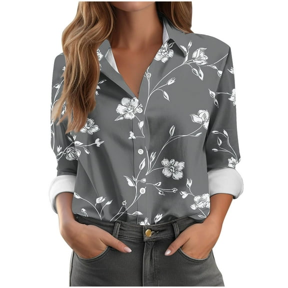 Fall Pohista Women's Tops Plus Size Womens Shirts Long Sleeve Casual Women's Fall Tunic Tops My Items Saved for Later Fall Ladies Tops and Blouses