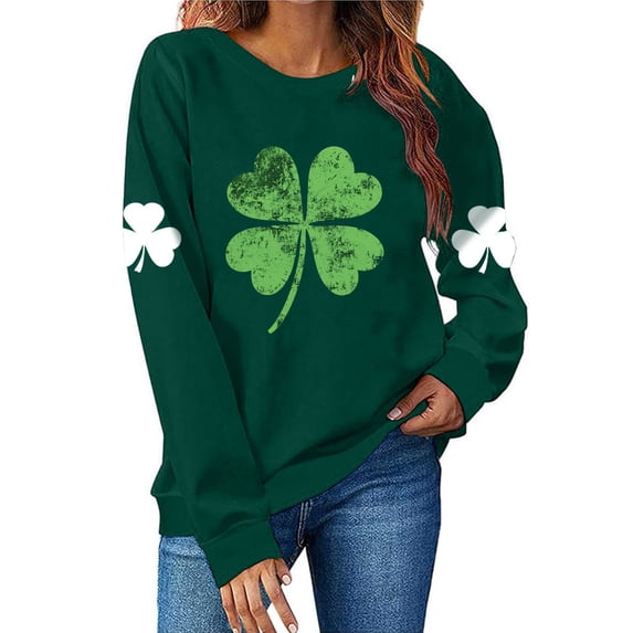 Saint Patricks Day Shirt Funny,Womens Shirts Long Sleeve Tops Workout Womens Blouses My Items in Cart Spring Ladies Tops and Blouses