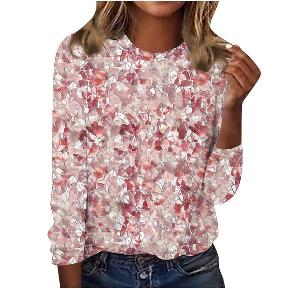 Fall Pohista Womens Shirts Fall Long Sleeve Boho Tops for Women 2025 Fall Shirts for Women Trending Fall Pullover Tops