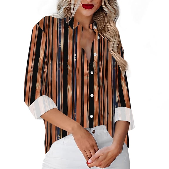 Spring Pohista Womens Shirts Spring Womens Long Sleeve Spring Tops Womens Blouses Button down My Cart Items Today Spring Ladies Tops and Blouses