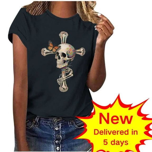 Fall Pohista Casual Tops for Women T Shirts for Women Womens Blouses Dressy Casual Womens Short Sleeve Blouses Button down my items Fashion Gifts