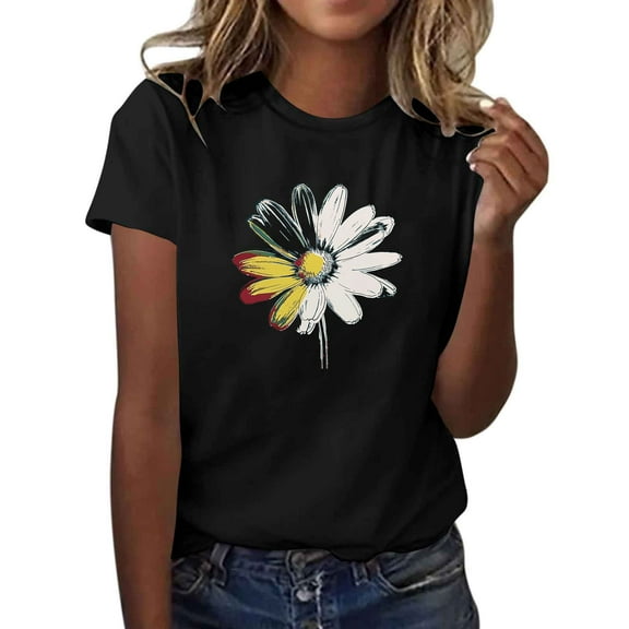 Fall Pohista Womens Tops Casual Summer Shirts for Women Dressy Casual Women's Tops, Tees & Blouses Women Short Sleeve Tops Fitted My Orders summer Fashion Gifts