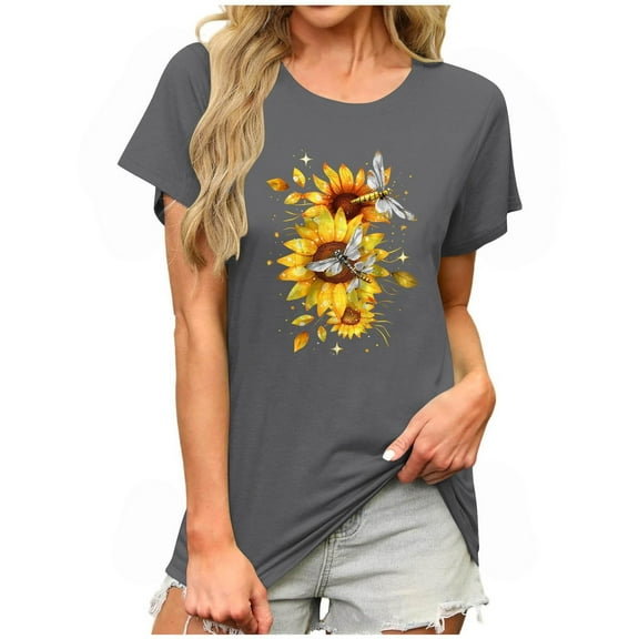Womens Tops Summer 2026 Women Shirts Trendy Lightweight Tops & Blouses Womens Dressy Blouses for Women Short Sleeves Fashion Gifts