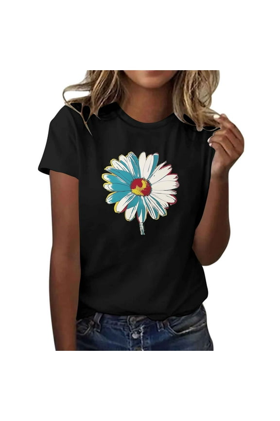 Fall Pohista Womens Tops Summer Trendy Womens T Shirts Plus Size Blouses for Women Dressy Women Short Sleeve Tops my items saved for later Fashion Gifts