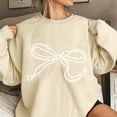 thumbnail image 1 of Rciityk Crewneck Sweatshirts for Women Fashion Spring Fall Long Sleeve Shirts Cute Bow Print Sweater Pullover Tops, 1 of 4