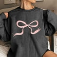 thumbnail image 1 of Rciityk Crewneck Sweatshirts for Women Fashion Spring Fall Long Sleeve Shirts Cute Bow Print Sweater Pullover Tops, 1 of 4