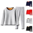 thumbnail image 1 of SROBPTY Kids Fall Outfits, Toddler Thermal Sets, Children's Boys and Girls Warm Underwear Thick Velvet Sleepwear Two Piece Set Navy,9-10 Years, 1 of 4