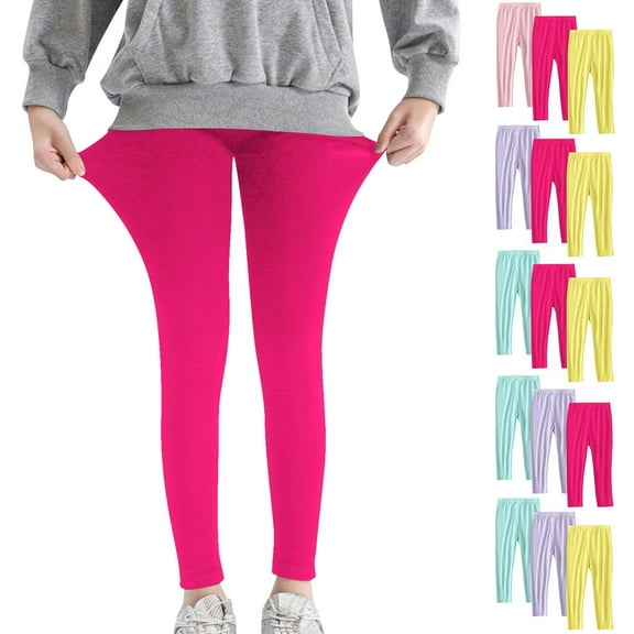 SROBPTY Kids Fall Pants, Toddler Girls Leggings, Children's Girl Thin Solid Leggings Long Pants 3PC Mint Green,2-3 Years