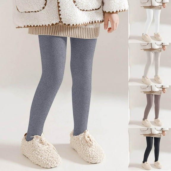 SROBPTY Kids Fall Pants, Toddler Girls Leggings, Children's Winter Solid Color Elastic Waist Casual Pantyhose Pants Khaki,9-11Years