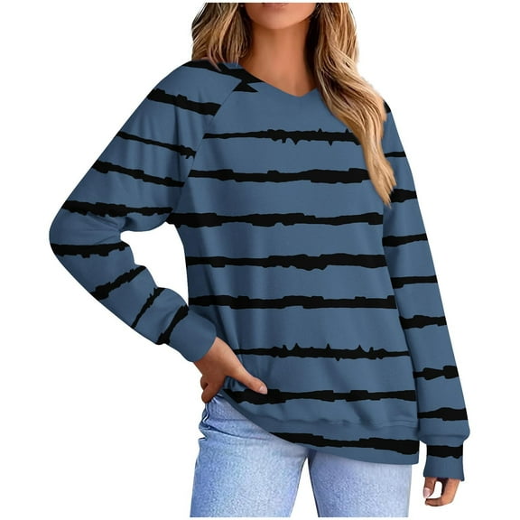 Women's Long Sleeve T Shirts Womens Tops Casual V Neck Women's Solid Color Blouses Long Sleeved V-Neck Pullover Top Patchwork Blouse My Order My Items