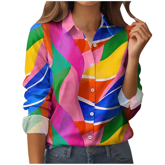 Womens Long Sleeve T Shirts Vintage Graphic Tees Vneck Solid Button Blouse T Shirt Spring Top Blouses My Items My Order