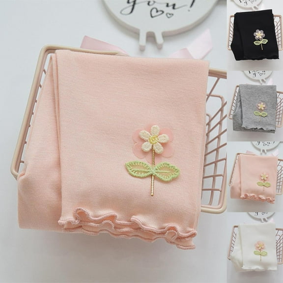 Swuxness Girls Elastic Leggings, Winter Long Pants for Kids, Boys and Girls Elastic Waist Comfortable Fashion Pants for Childrens Black, 5-6 Years