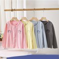 thumbnail image 1 of Swuxness Kids Casual Warm Knitted Sweater, Toddler Fall Long Sleeve Jacket, Toddler Print Tie Knit Cardigan Top Outerwear for Boys and Girls Blue, 18-24 Months, 1 of 4