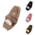 thumbnail image 1 of Swuxness Toddler Casual Fleece Sweatpants, Kids Fall Long Pants, Kids Print Fleece Lined Warm Pocket Pants for Boys and Girls Khaki, 5-6 Years, 1 of 3