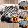 thumbnail image 1 of Swuxness Kids Long Sleeve Fleece Sweatshirts Stripe Thickened Pullover Warm Casual Winter Tops, 1 of 4