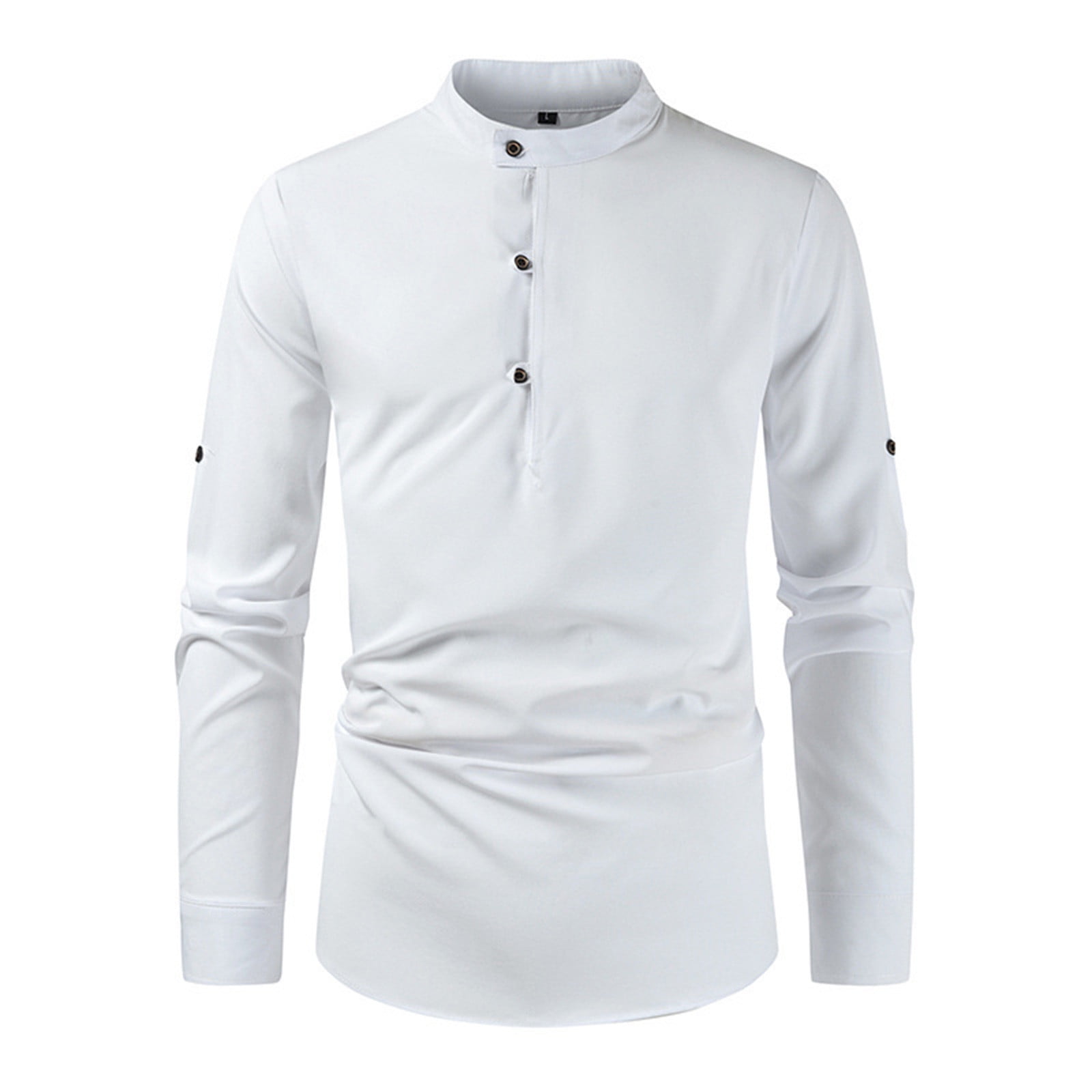 Fall Savings! Titcea Mens Shirts Solid Color Long Sleeve Fall Savings! Titcea Mens Shirts Solid Color Long Sleeve